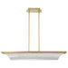 Pendant Nuvo 62-2411 Idris - LED Island Pendant - Vintage Brass Finish - Light Guide Panels Nuvo