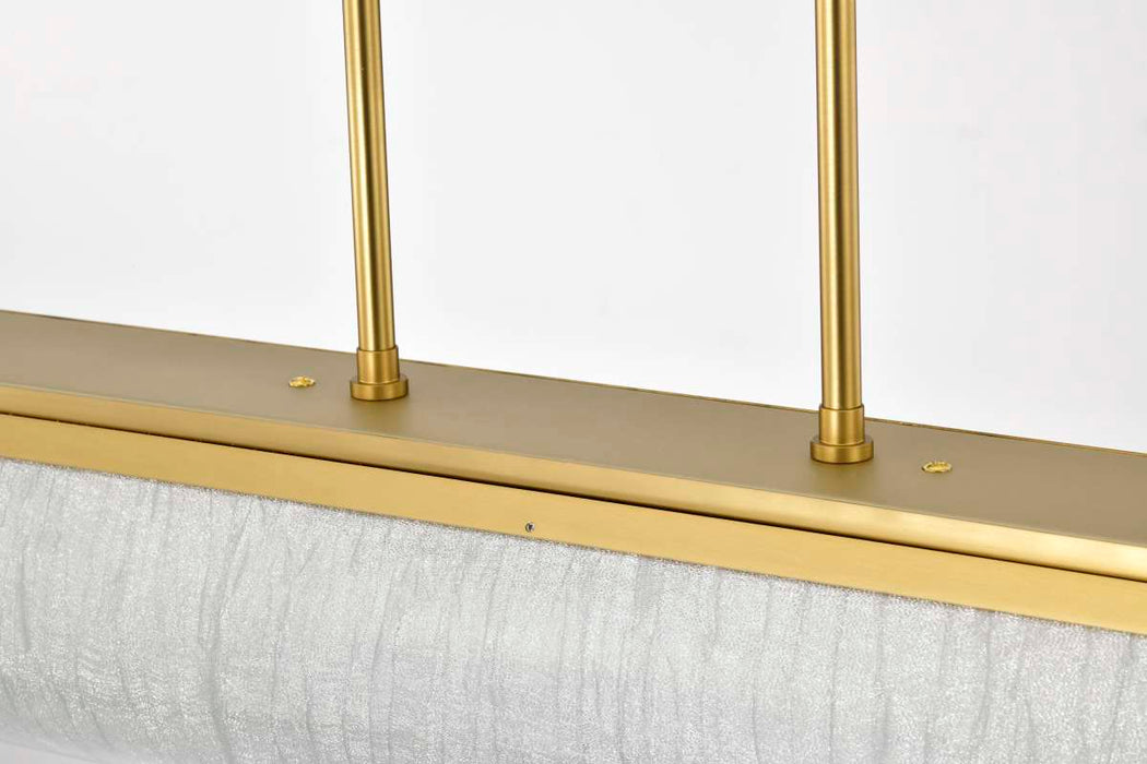 Pendant Nuvo 62-2411 Idris - LED Island Pendant - Vintage Brass Finish - Light Guide Panels Nuvo