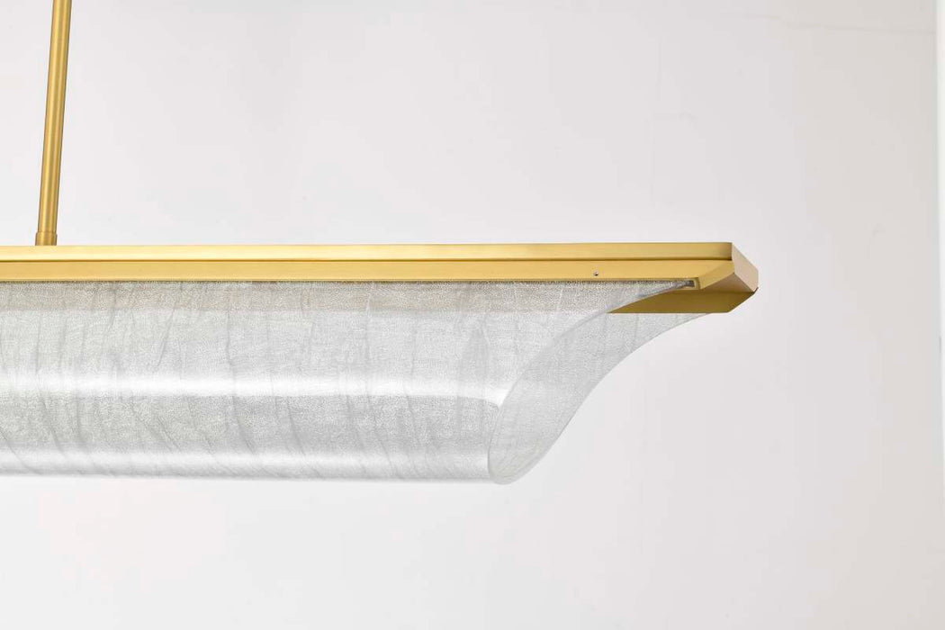 Pendant Nuvo 62-2411 Idris - LED Island Pendant - Vintage Brass Finish - Light Guide Panels Nuvo