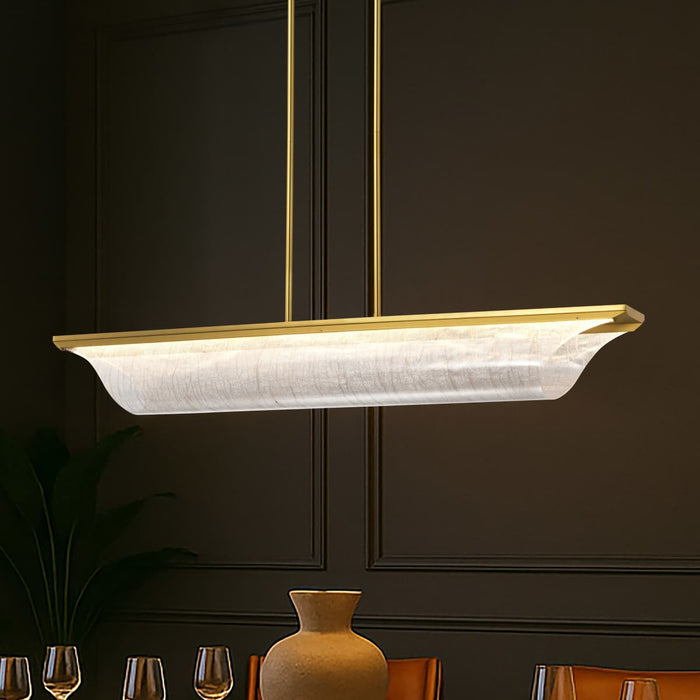 Pendant Nuvo 62-2411 Idris - LED Island Pendant - Vintage Brass Finish - Light Guide Panels Nuvo