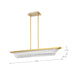 Pendant Nuvo 62-2411 Idris - LED Island Pendant - Vintage Brass Finish - Light Guide Panels Nuvo