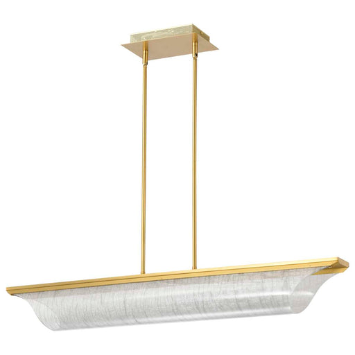 Pendant Nuvo 62-2411 Idris - LED Island Pendant - Vintage Brass Finish - Light Guide Panels Nuvo