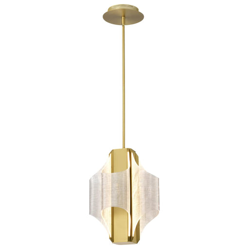 Pendant Nuvo 62-2412 Idris - LED 4 Light Pendant - Vintage Brass Finish - Light Guide Panels Nuvo