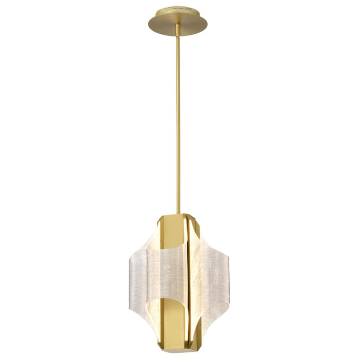 Pendant Nuvo 62-2412 Idris - LED 4 Light Pendant - Vintage Brass Finish - Light Guide Panels Nuvo