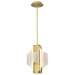 Pendant Nuvo 62-2412 Idris - LED 4 Light Pendant - Vintage Brass Finish - Light Guide Panels Nuvo