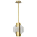 Pendant Nuvo 62-2412 Idris - LED 4 Light Pendant - Vintage Brass Finish - Light Guide Panels Nuvo