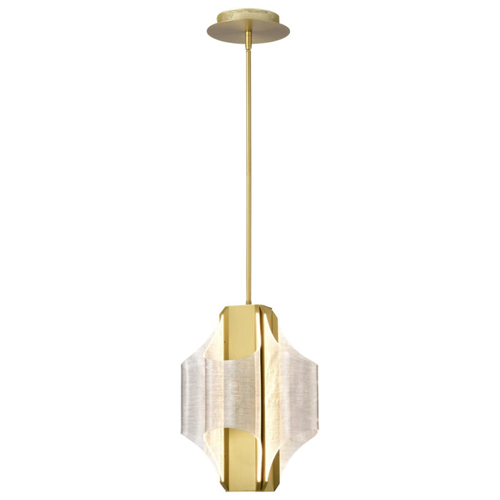 Pendant Nuvo 62-2412 Idris - LED 4 Light Pendant - Vintage Brass Finish - Light Guide Panels Nuvo