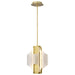 Pendant Nuvo 62-2412 Idris - LED 4 Light Pendant - Vintage Brass Finish - Light Guide Panels Nuvo