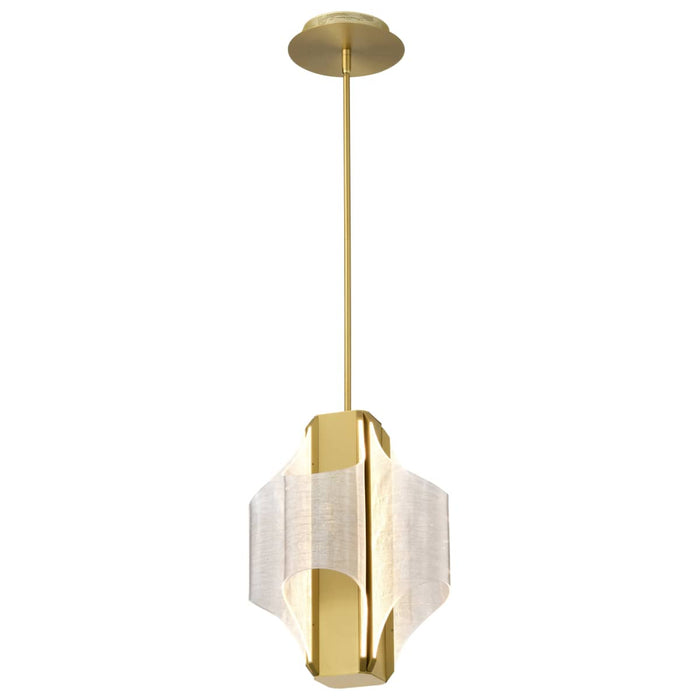 Pendant Nuvo 62-2412 Idris - LED 4 Light Pendant - Vintage Brass Finish - Light Guide Panels Nuvo