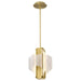 Pendant Nuvo 62-2412 Idris - LED 4 Light Pendant - Vintage Brass Finish - Light Guide Panels Nuvo