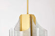 Pendant Nuvo 62-2412 Idris - LED 4 Light Pendant - Vintage Brass Finish - Light Guide Panels Nuvo
