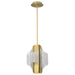 Pendant Nuvo 62-2412 Idris - LED 4 Light Pendant - Vintage Brass Finish - Light Guide Panels Nuvo