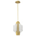 Pendant Nuvo 62-2413 Idris - LED 3 Light Pendant - Vintage Brass Finish - Light Guide Panels Nuvo