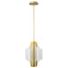 Pendant Nuvo 62-2413 Idris - LED 3 Light Pendant - Vintage Brass Finish - Light Guide Panels Nuvo