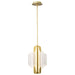 Pendant Nuvo 62-2413 Idris - LED 3 Light Pendant - Vintage Brass Finish - Light Guide Panels Nuvo