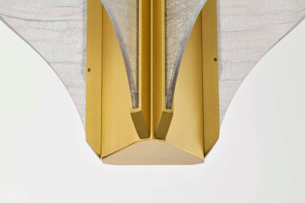 Pendant Nuvo 62-2413 Idris - LED 3 Light Pendant - Vintage Brass Finish - Light Guide Panels Nuvo
