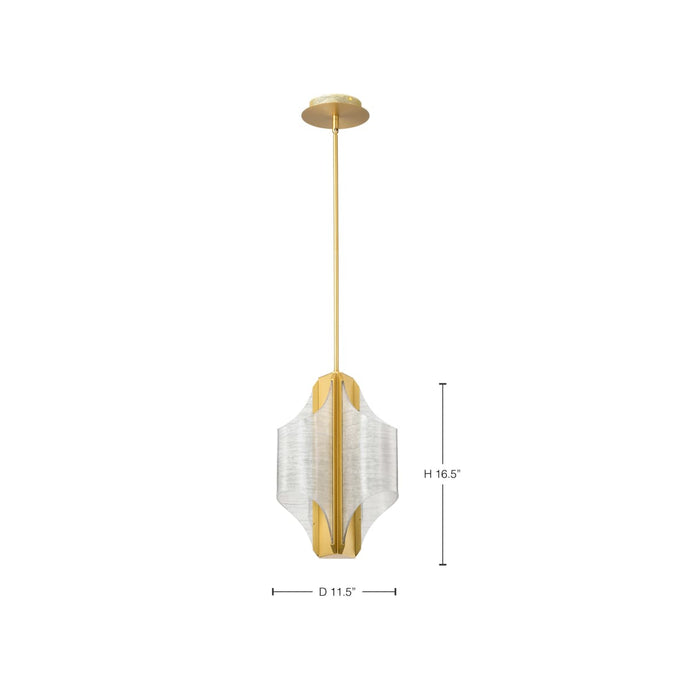 Pendant Nuvo 62-2413 Idris - LED 3 Light Pendant - Vintage Brass Finish - Light Guide Panels Nuvo