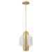 Pendant Nuvo 62-2413 Idris - LED 3 Light Pendant - Vintage Brass Finish - Light Guide Panels Nuvo
