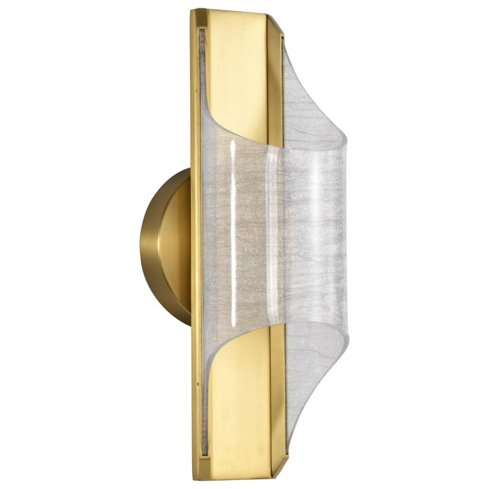Sconce Nuvo 62-2414 Idris - LED 1 Light Wall Sconce - Vintage Brass Finish - Light Guide Panels Nuvo