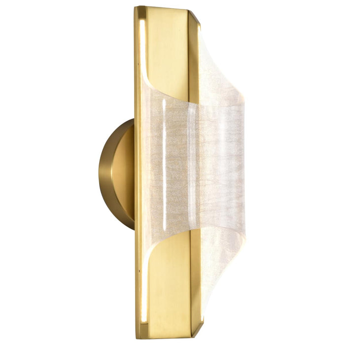Sconce Nuvo 62-2414 Idris - LED 1 Light Wall Sconce - Vintage Brass Finish - Light Guide Panels Nuvo
