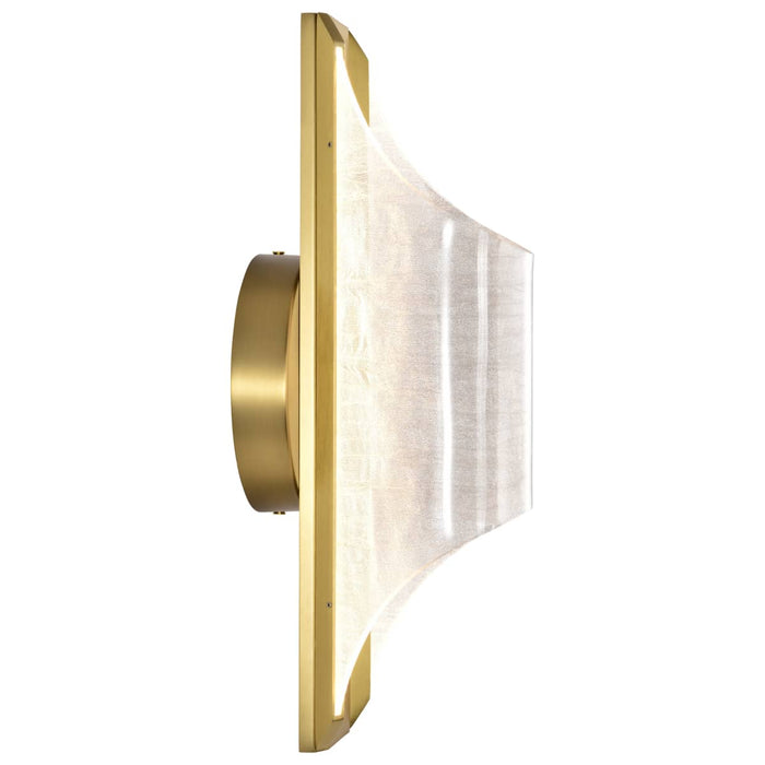 Sconce Nuvo 62-2414 Idris - LED 1 Light Wall Sconce - Vintage Brass Finish - Light Guide Panels Nuvo