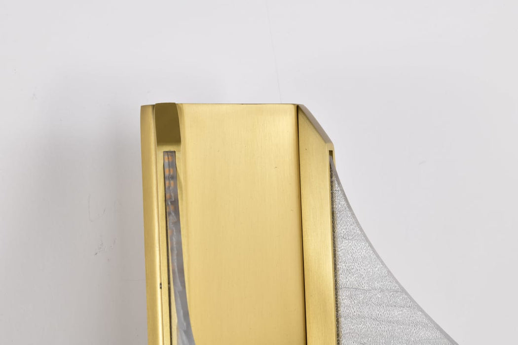 Sconce Nuvo 62-2414 Idris - LED 1 Light Wall Sconce - Vintage Brass Finish - Light Guide Panels Nuvo