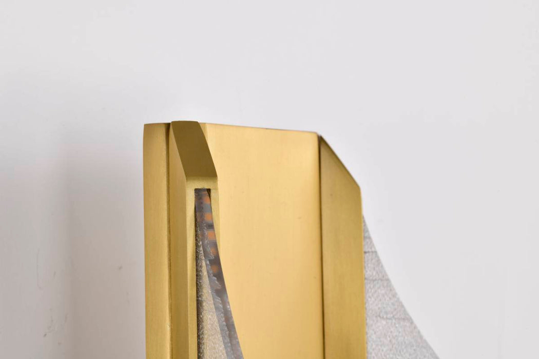 Sconce Nuvo 62-2414 Idris - LED 1 Light Wall Sconce - Vintage Brass Finish - Light Guide Panels Nuvo