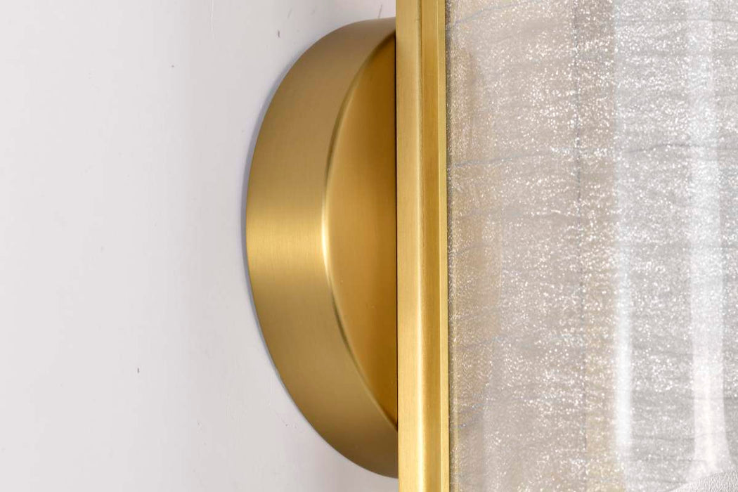 Sconce Nuvo 62-2414 Idris - LED 1 Light Wall Sconce - Vintage Brass Finish - Light Guide Panels Nuvo