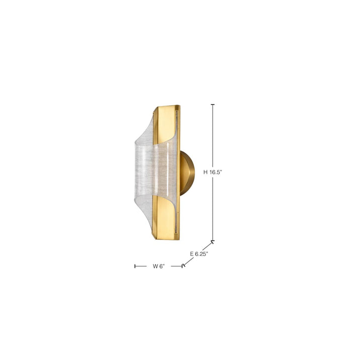 Sconce Nuvo 62-2414 Idris - LED 1 Light Wall Sconce - Vintage Brass Finish - Light Guide Panels Nuvo