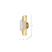 Sconce Nuvo 62-2414 Idris - LED 1 Light Wall Sconce - Vintage Brass Finish - Light Guide Panels Nuvo