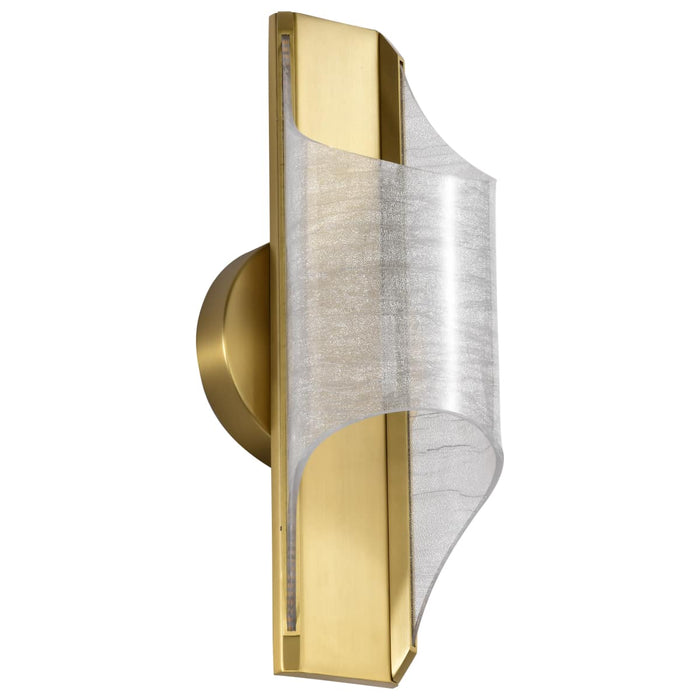 Sconce Nuvo 62-2414 Idris - LED 1 Light Wall Sconce - Vintage Brass Finish - Light Guide Panels Nuvo