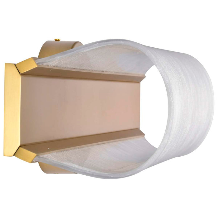 Sconce Nuvo 62-2415 Idris - LED 3 Light Wall Sconce - Vintage Brass Finish - Light Guide Panels Nuvo