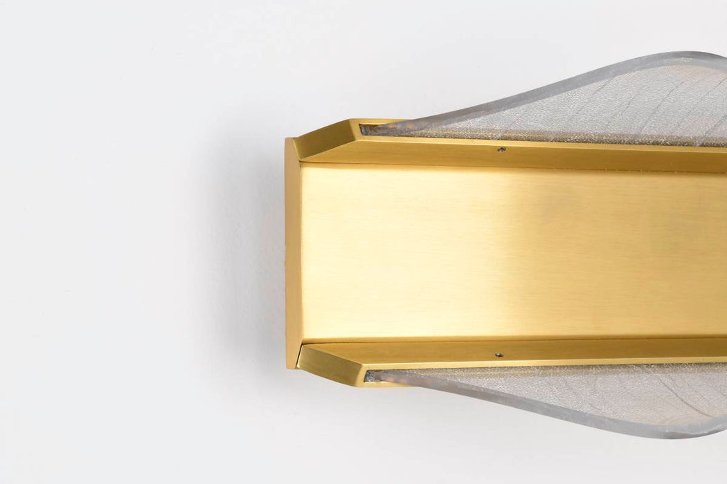 Sconce Nuvo 62-2415 Idris - LED 3 Light Wall Sconce - Vintage Brass Finish - Light Guide Panels Nuvo