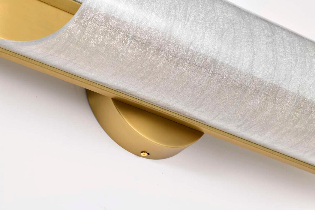 Sconce Nuvo 62-2415 Idris - LED 3 Light Wall Sconce - Vintage Brass Finish - Light Guide Panels Nuvo
