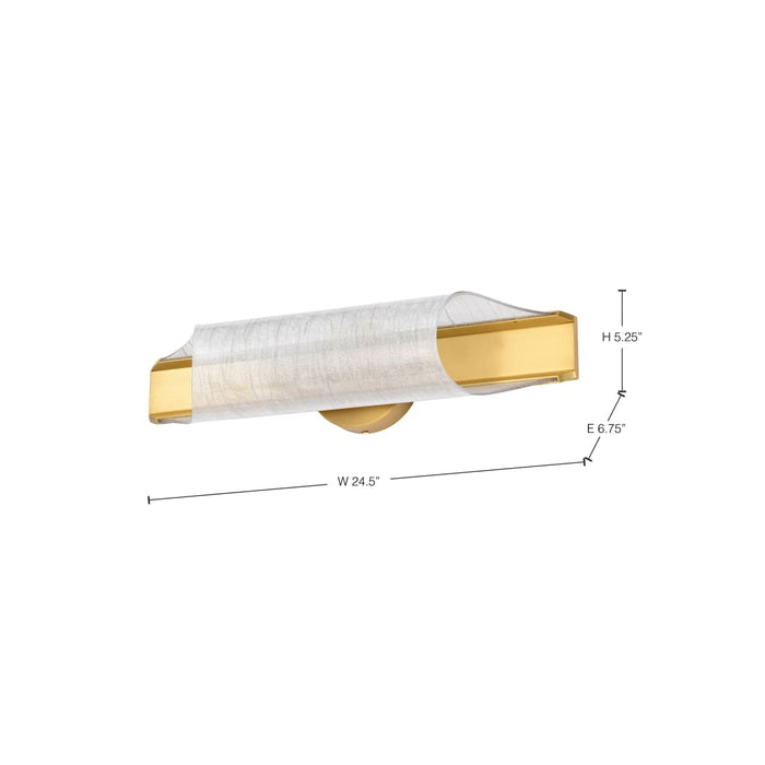 Sconce Nuvo 62-2415 Idris - LED 3 Light Wall Sconce - Vintage Brass Finish - Light Guide Panels Nuvo