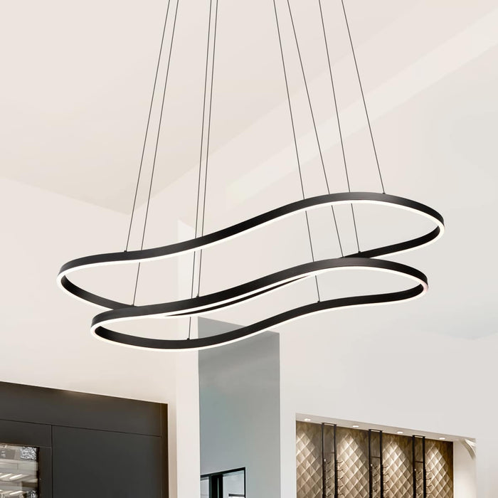 Pendant Nuvo 62-2422 Sylas - 48 Inch LED Pendant - Matte Black Finish Nuvo