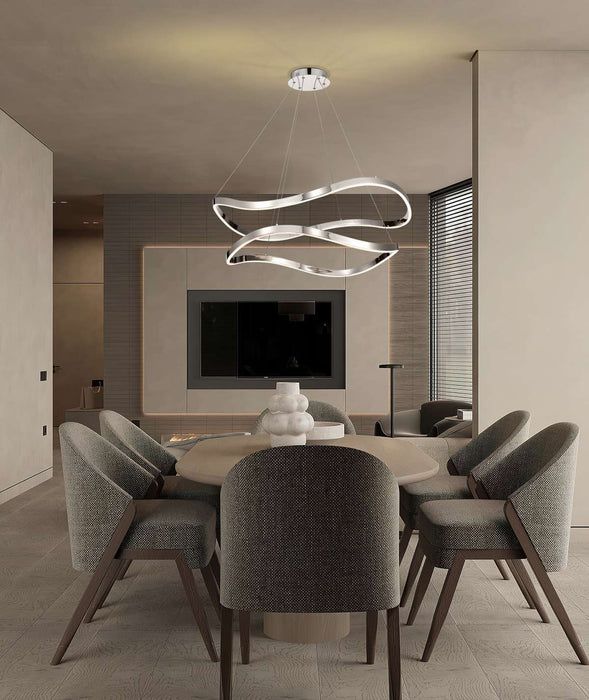 Pendant Nuvo 62-2431 Sylas - 36 Inch LED Pendant - Polished Nickel Finish Nuvo