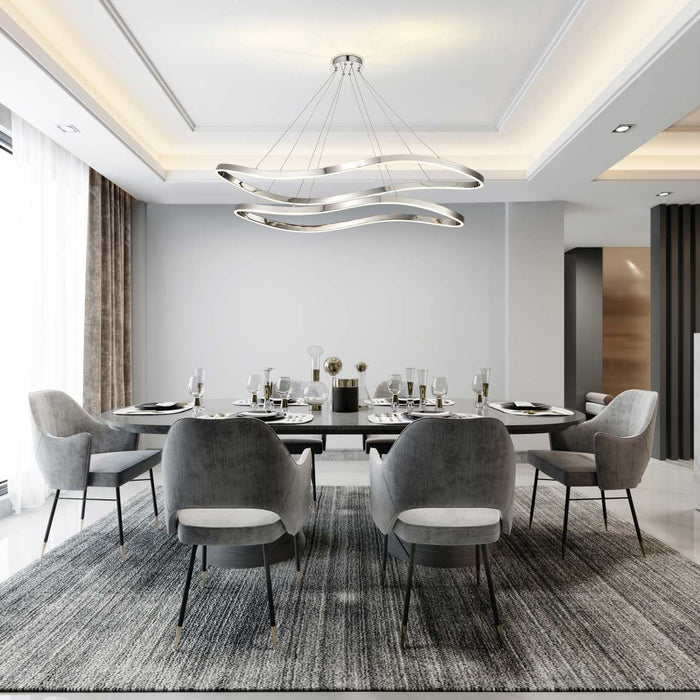 Pendant Nuvo 62-2432 Sylas - 48 Inch LED Pendant - Polished Nickel Finish Nuvo