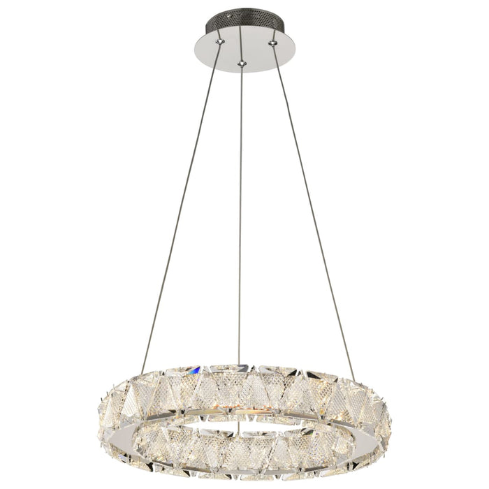 Pendant Nuvo 62-2441 Asher - LED 15 Inch Pendant - Polished Nickel Finish - K9 Crystal Nuvo