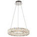 Pendant Nuvo 62-2441 Asher - LED 15 Inch Pendant - Polished Nickel Finish - K9 Crystal Nuvo