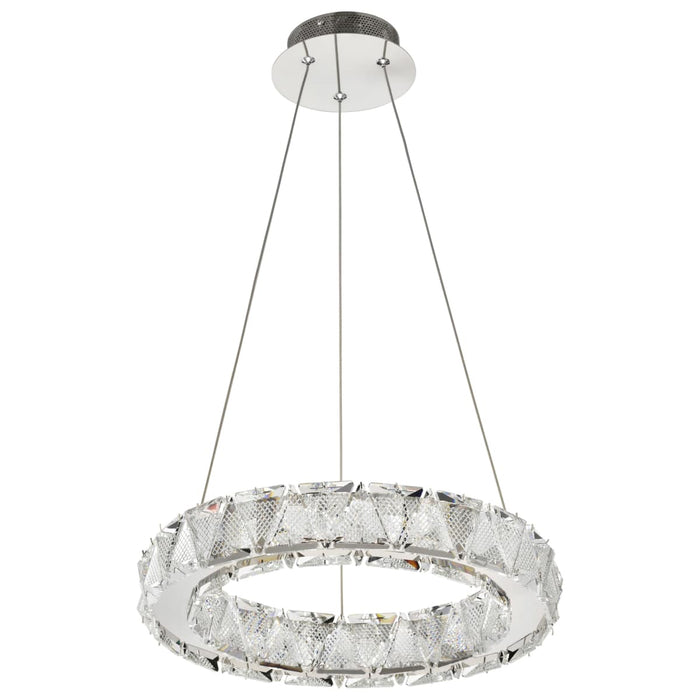 Pendant Nuvo 62-2441 Asher - LED 15 Inch Pendant - Polished Nickel Finish - K9 Crystal Nuvo
