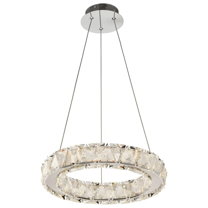 Pendant Nuvo 62-2441 Asher - LED 15 Inch Pendant - Polished Nickel Finish - K9 Crystal Nuvo