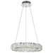 Pendant Nuvo 62-2441 Asher - LED 15 Inch Pendant - Polished Nickel Finish - K9 Crystal Nuvo