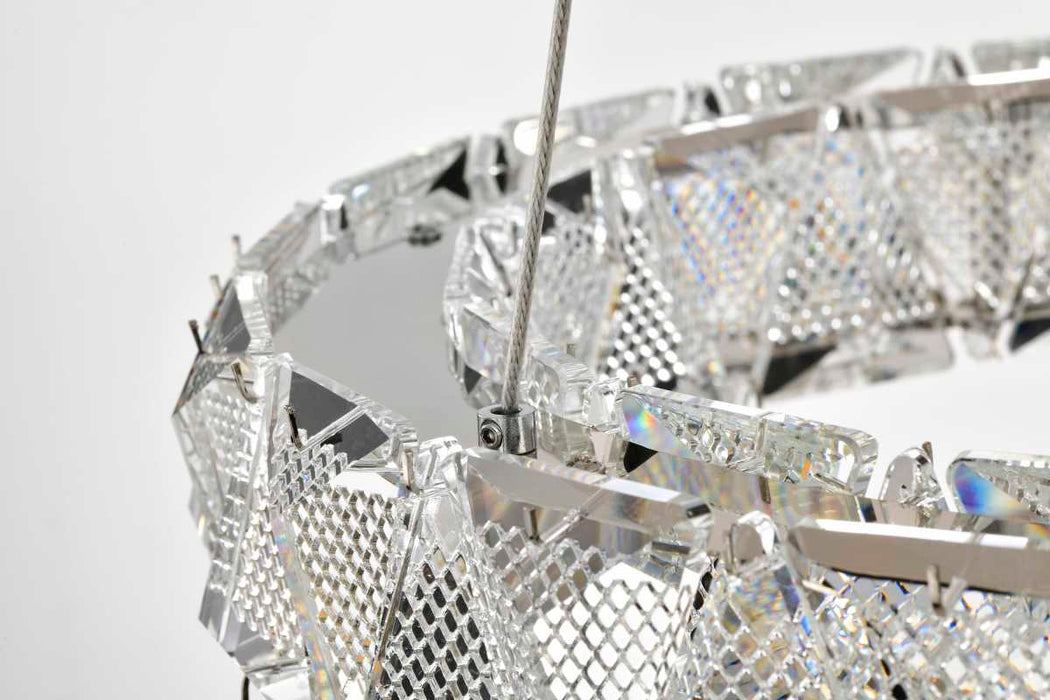 Pendant Nuvo 62-2441 Asher - LED 15 Inch Pendant - Polished Nickel Finish - K9 Crystal Nuvo