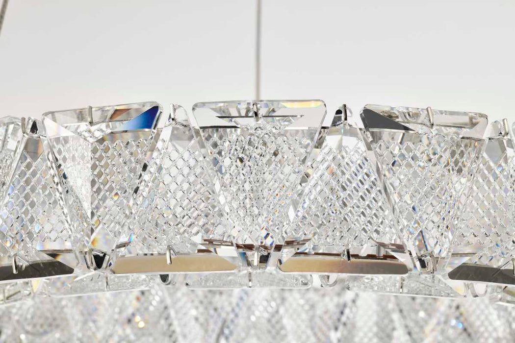 Pendant Nuvo 62-2441 Asher - LED 15 Inch Pendant - Polished Nickel Finish - K9 Crystal Nuvo