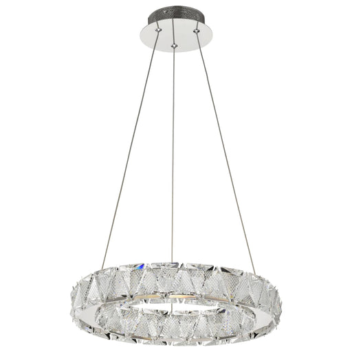 Pendant Nuvo 62-2441 Asher - LED 15 Inch Pendant - Polished Nickel Finish - K9 Crystal Nuvo