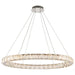 Pendant Nuvo 62-2442 Asher - LED 36 Inch Round Pendant - Polished Nickel Finish - K9 Crystal Nuvo