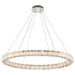Pendant Nuvo 62-2442 Asher - LED 36 Inch Round Pendant - Polished Nickel Finish - K9 Crystal Nuvo