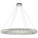 Pendant Nuvo 62-2442 Asher - LED 36 Inch Round Pendant - Polished Nickel Finish - K9 Crystal Nuvo