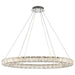 Pendant Nuvo 62-2442 Asher - LED 36 Inch Round Pendant - Polished Nickel Finish - K9 Crystal Nuvo